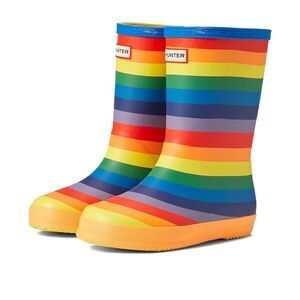 Size 6/7 Baby Hunter Kids Rainbow Striped Rain Boots
